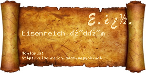 Eisenreich Ádám névjegykártya